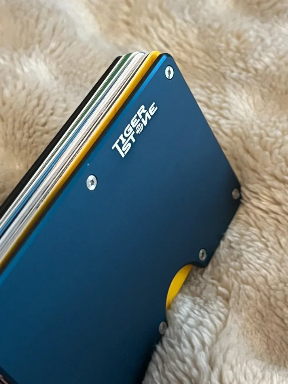 BRAND NEW TigerStone RFID Blocking Metal Wallet & Money Clip — Stone Blue